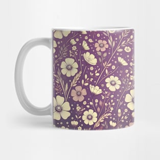 Purple Floral Mug